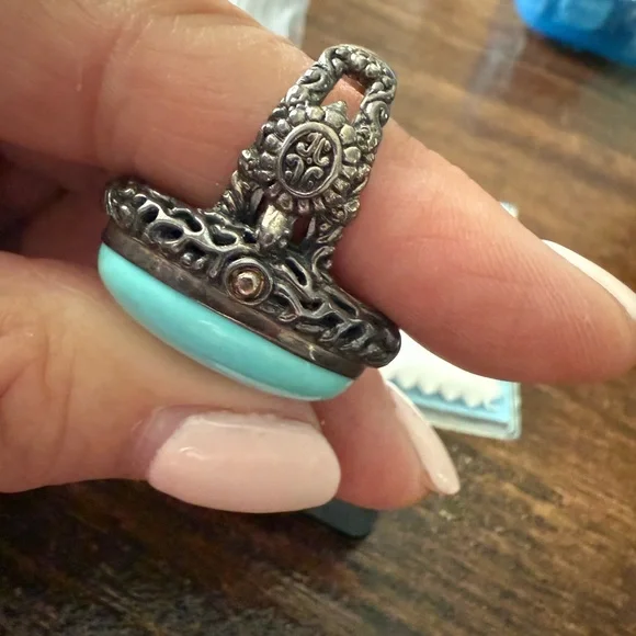 Samuel B. Blue and Silver Ring 18K Sterling - Picture 3 of 8